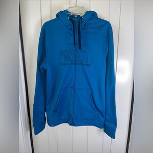 Blue The North Face Zip Up Hoodie Medium